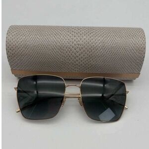 NWT Jimmy Choo Oversized Square Sunglasses - Gold & Grey Gradient